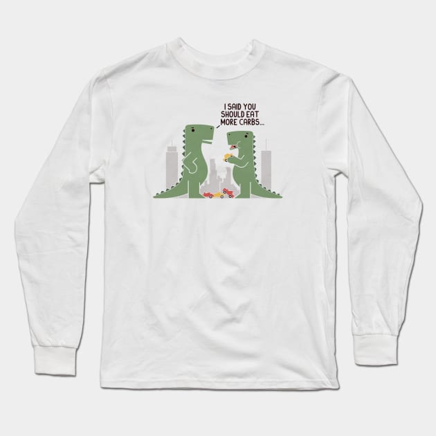 CarBs Long Sleeve T-Shirt by HandsOffMyDinosaur